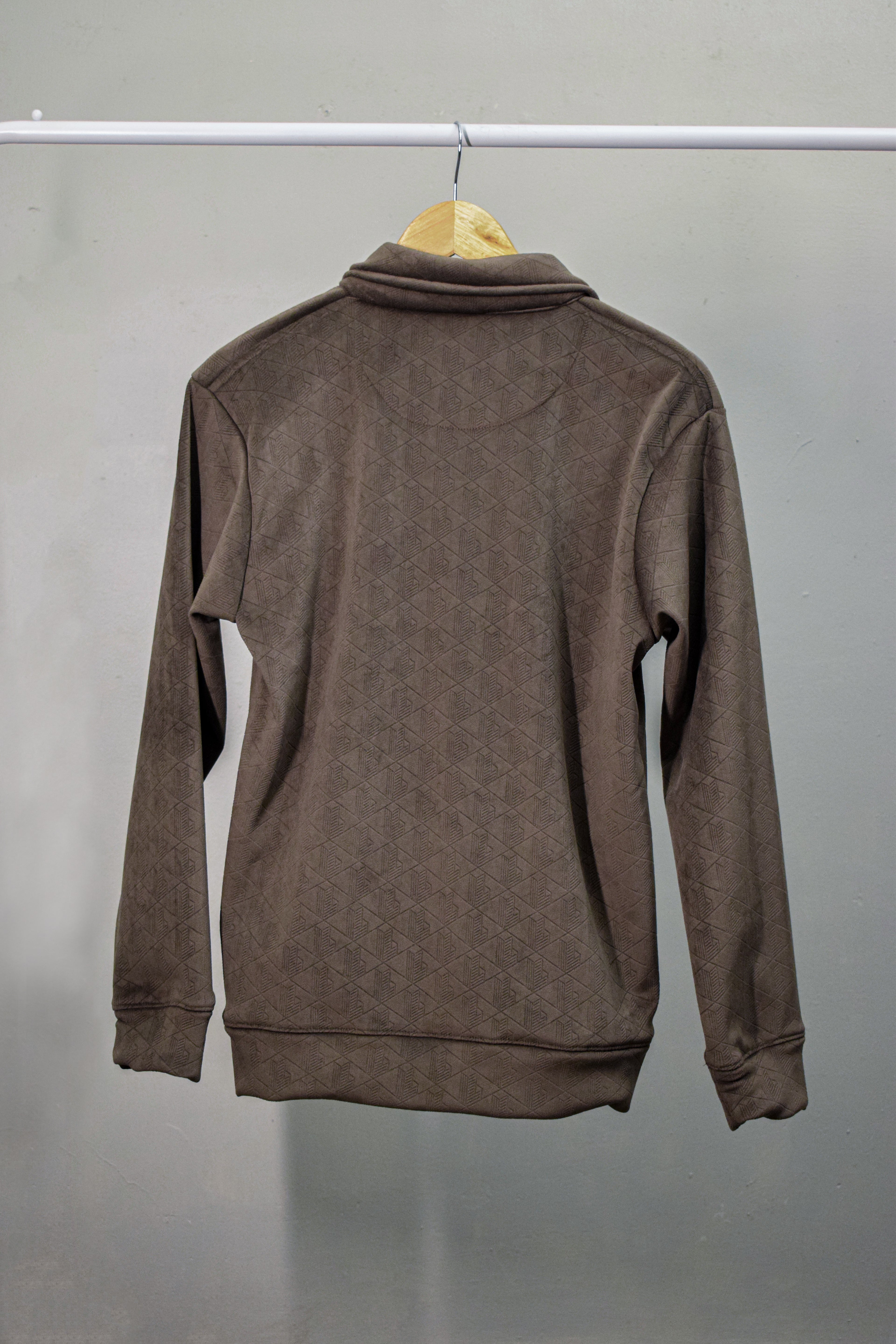 Men’s Premium Textured Half-Zip-Collar Casual Sweatshirt