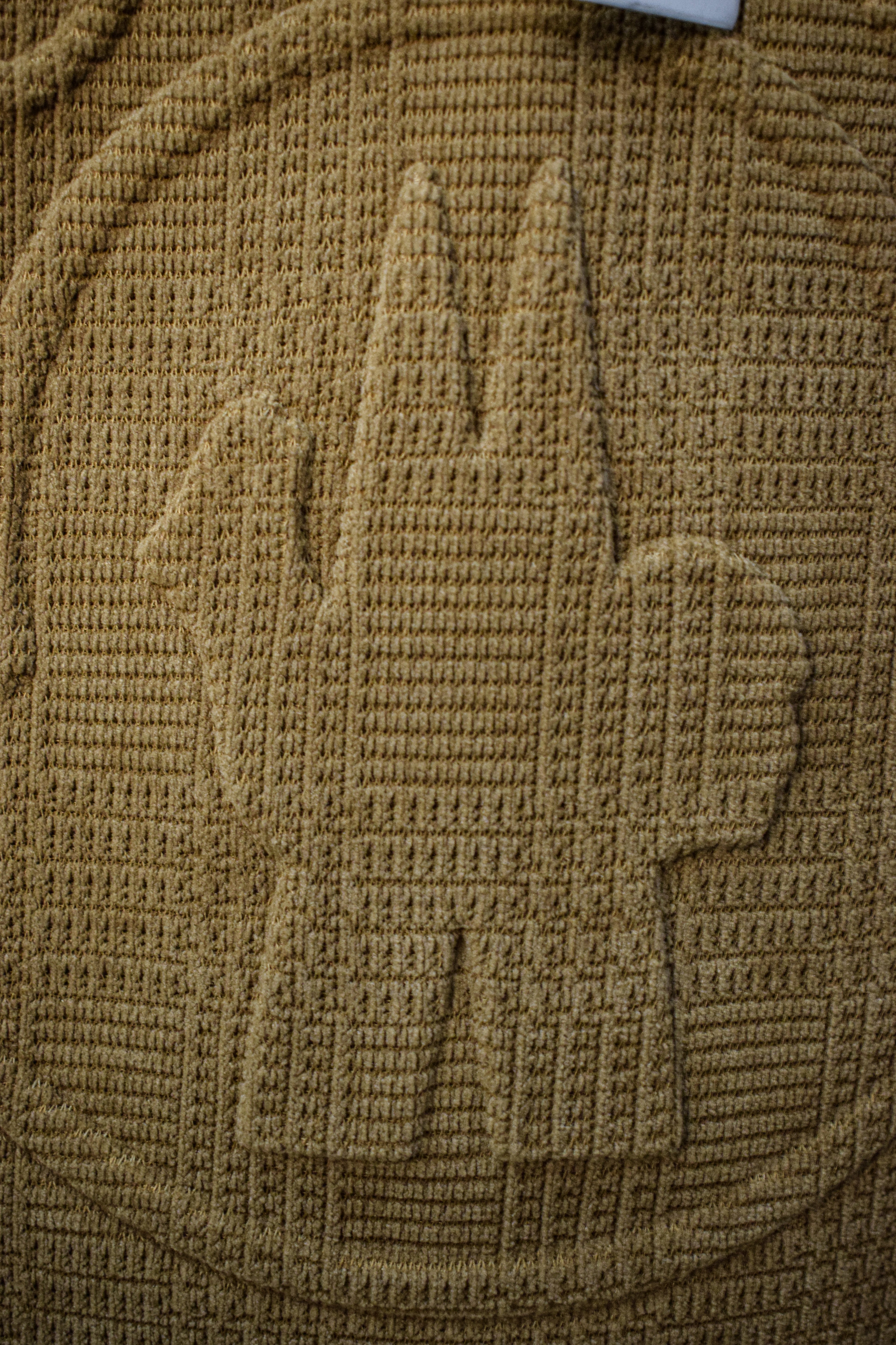 Men's Branded Textured Oversized Waffle-Knit Hoodie