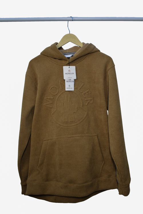 Men's Branded Textured Oversized Waffle-Knit Hoodie