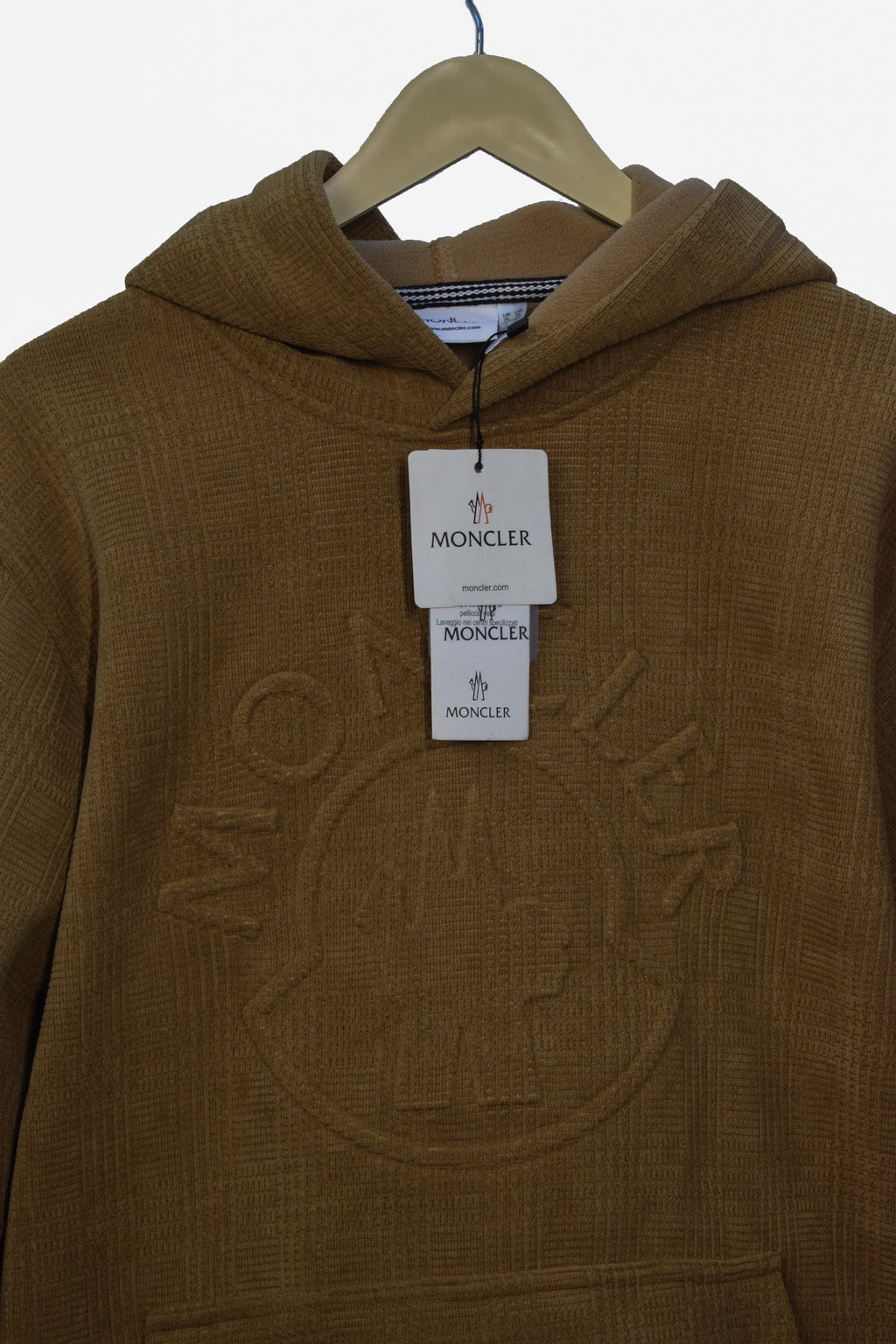 Men's Branded Textured Oversized Waffle-Knit Hoodie