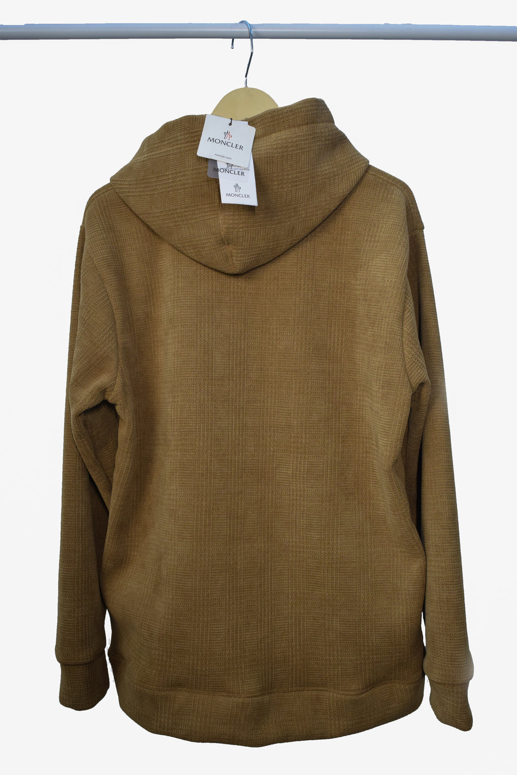 Men's Branded Textured Oversized Waffle-Knit Hoodie
