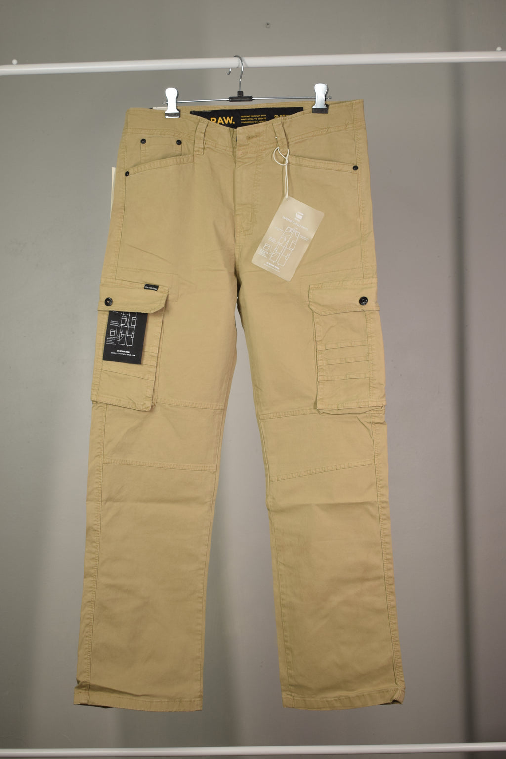 Men's Classic Cotton Relaxed Fit Side-Pocket Cargo Pants