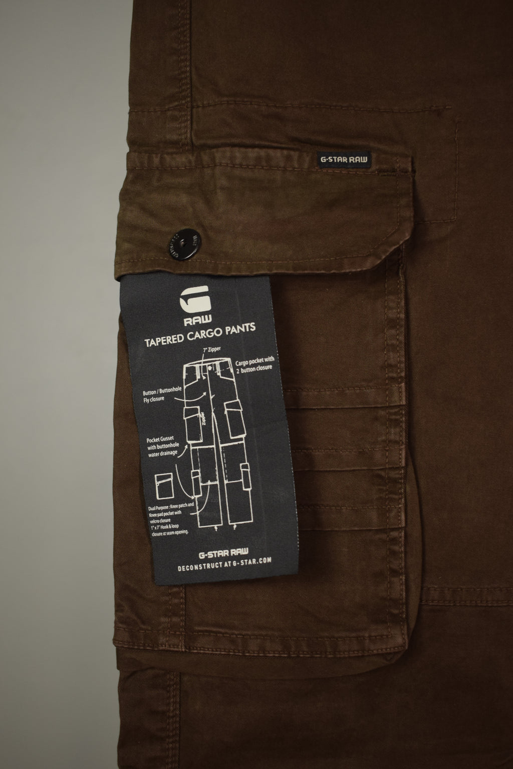 Men's Classic Cotton Relaxed Fit Side-Pocket Cargo Pants