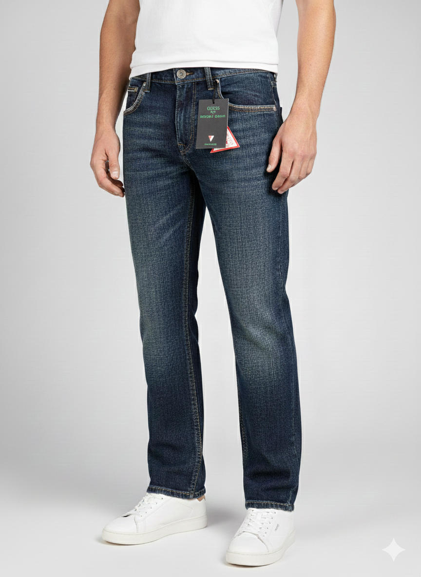 Men’s Mid-Wash Straight Fit Denim Jeans